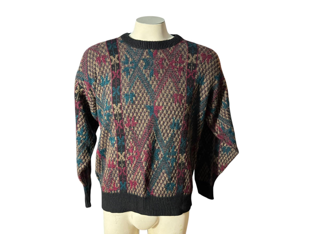 Vintage 80's men's pattern sweater M Jantzen