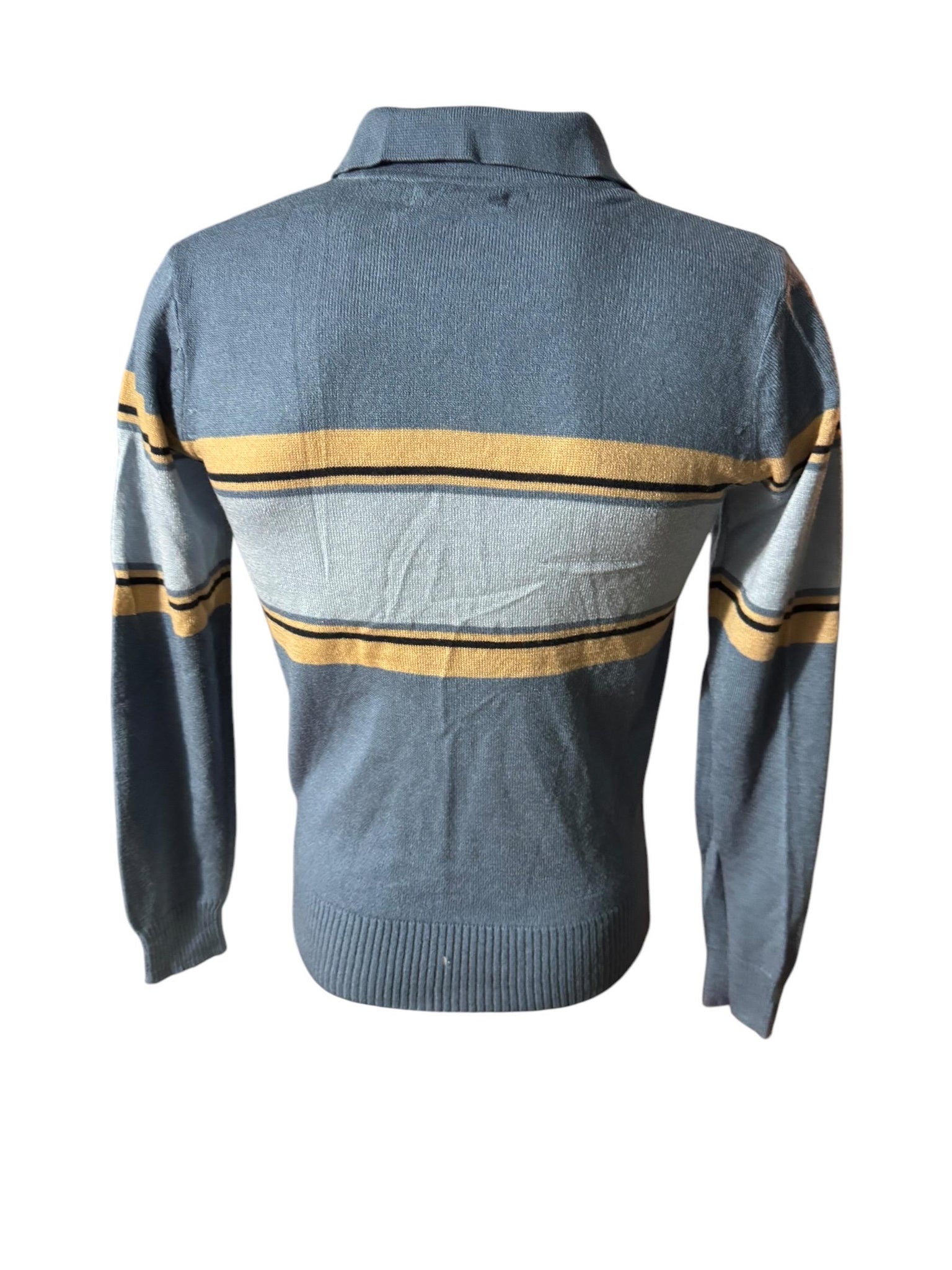 Vintage 70's men's gray striped sweater L Himalaya