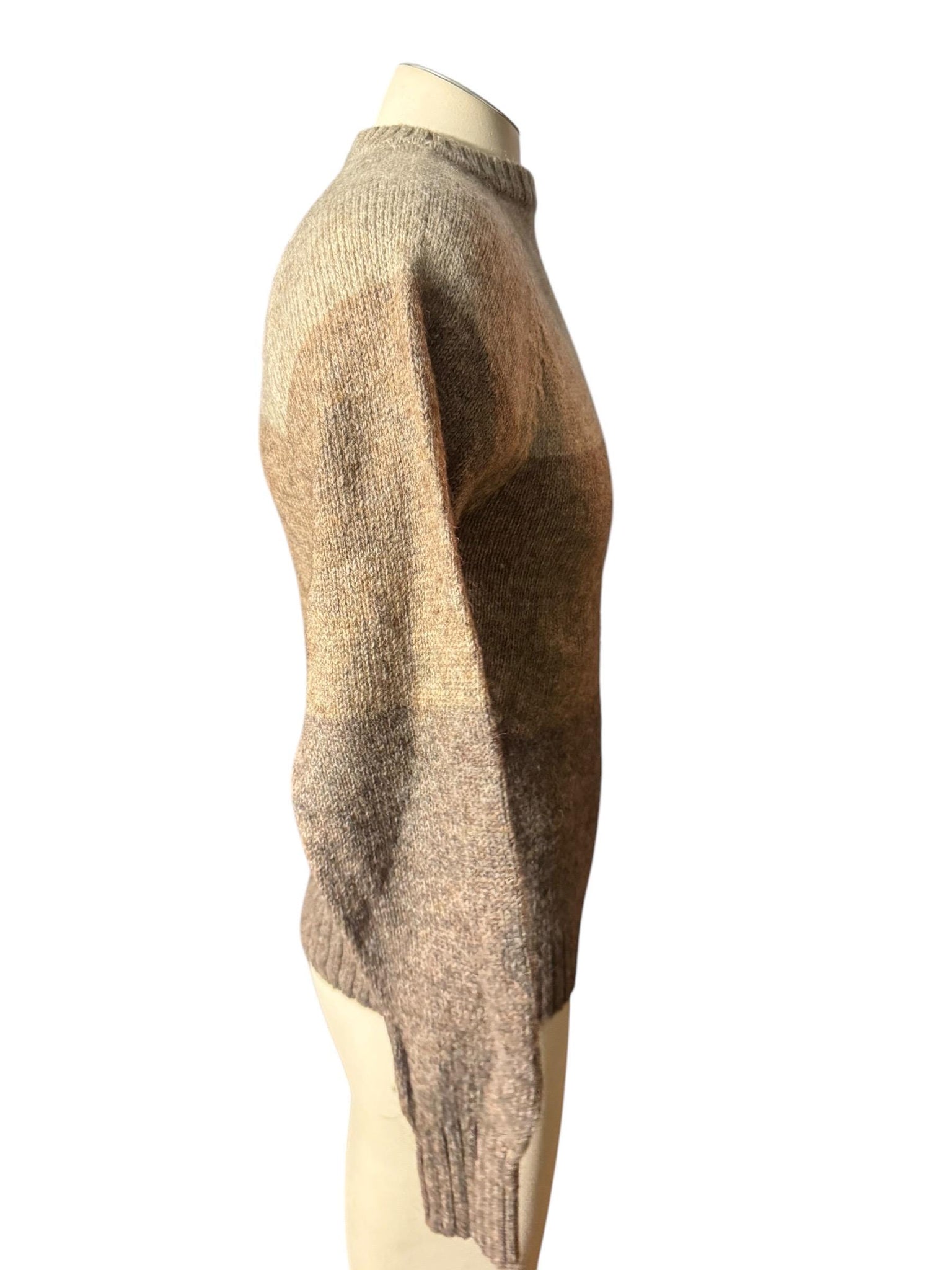 Vintage 70's men's brown & tan sweater M McGregor