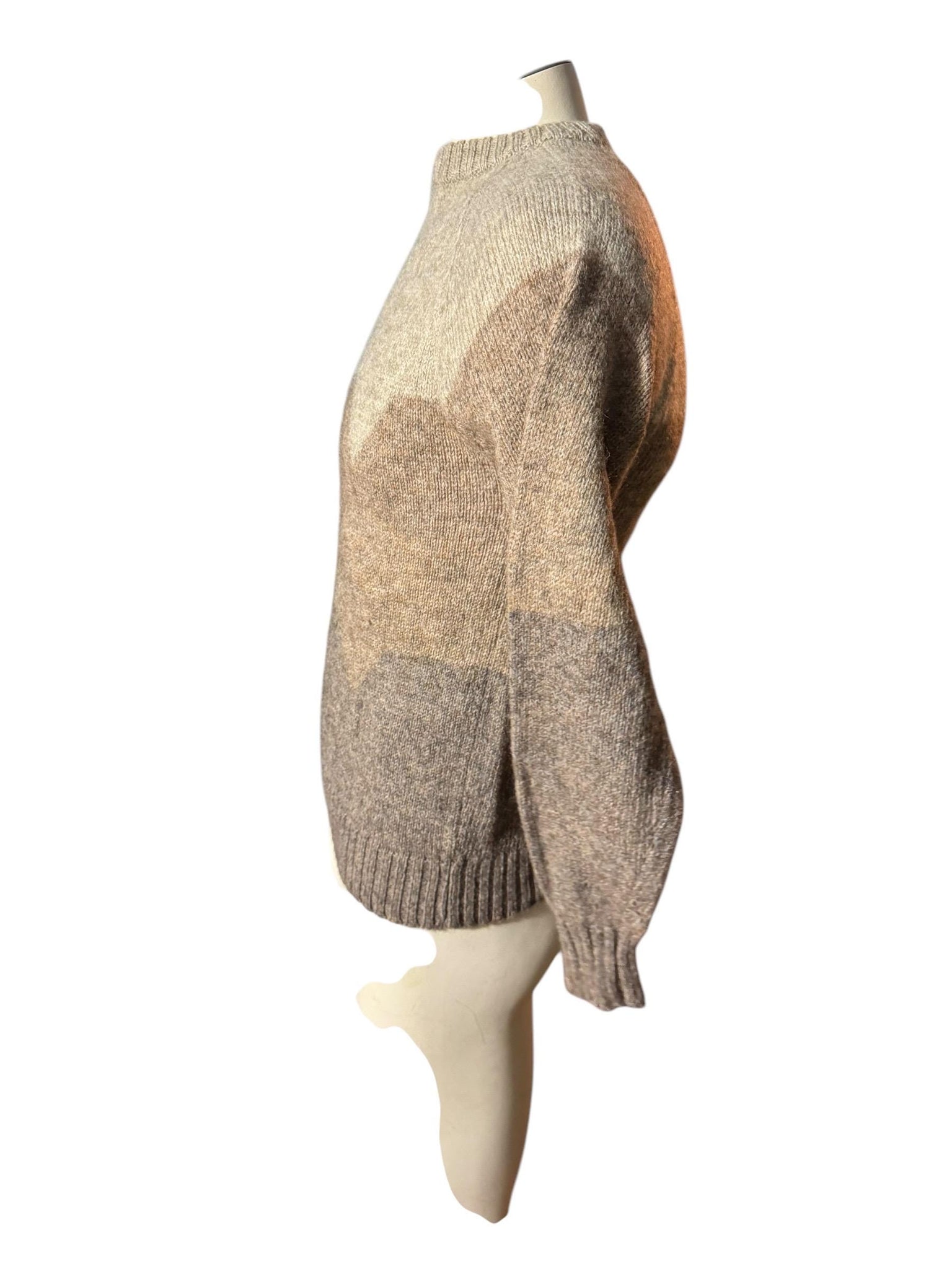 Vintage 70's men's brown & tan sweater M McGregor