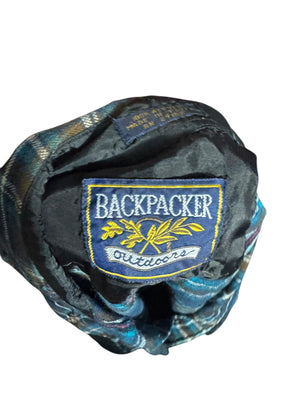 vintage men's green flannel shirt M Backpacker