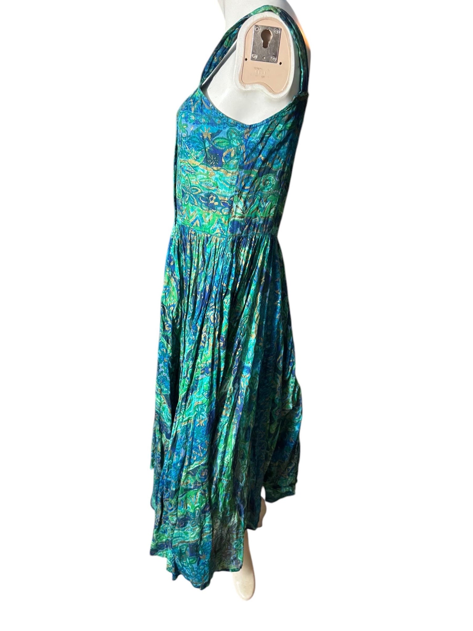 Vintage 80's cotton floral dress L Paris Sports Club