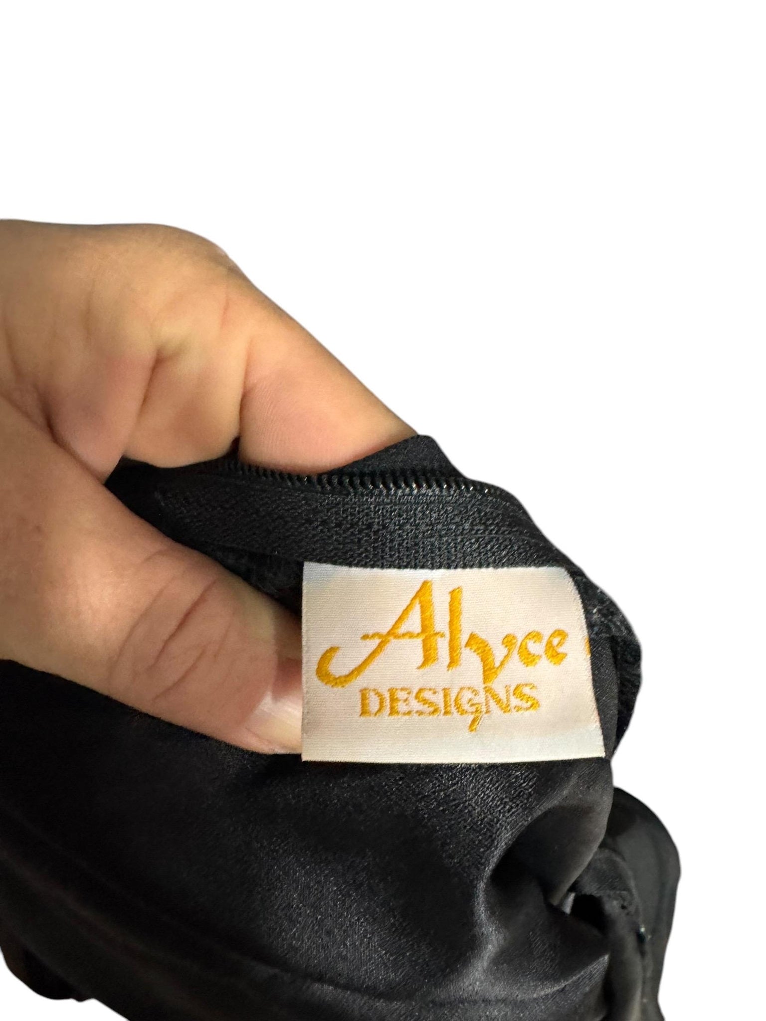 Vintage black long halter dress 12 L Alyce Designs