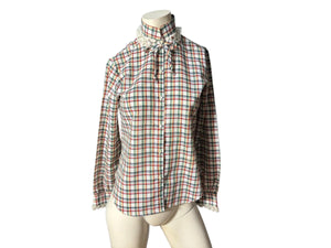 Vintage 70's plaid prairie shirt S M Stuart Lang