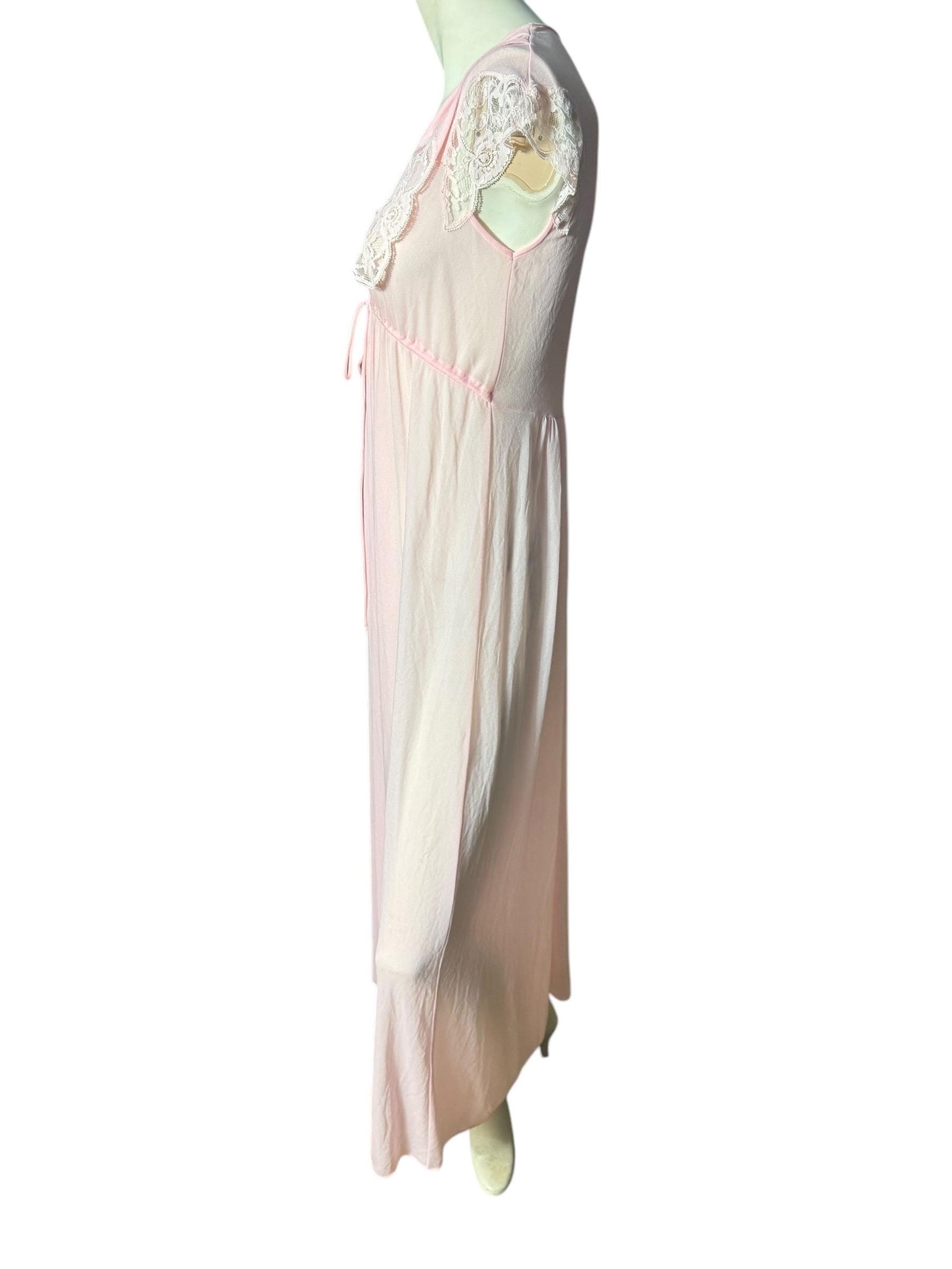 Vintage Lily of France pink Peignoir Nightgown Set S