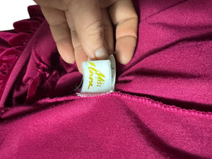 Vintage maroon velour robe S Miss Elaine