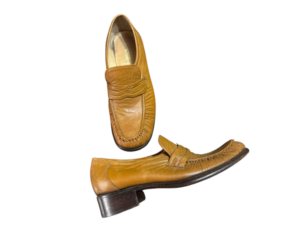 Vintage 70's men's brown loafer shoes 4.5 M 6 W