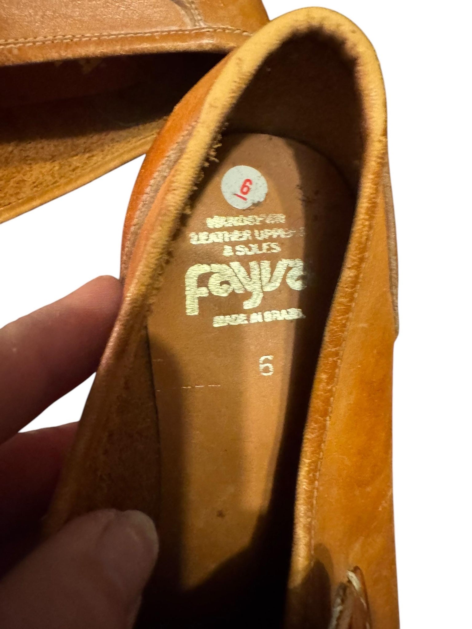 Vintage 70's Fayva men's brown loafer shoes 6