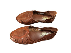 Vintage leather huaraches sandals 4.5 W- 6