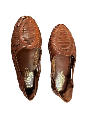 Vintage leather huaraches sandals 4.5 W- 6