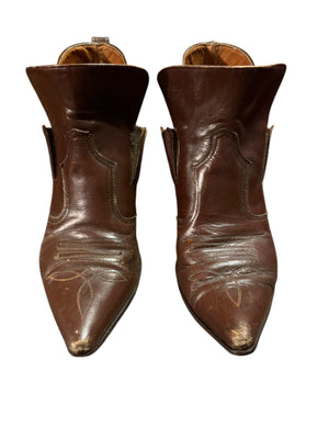 Vintage brown short cowboy boots 5 D