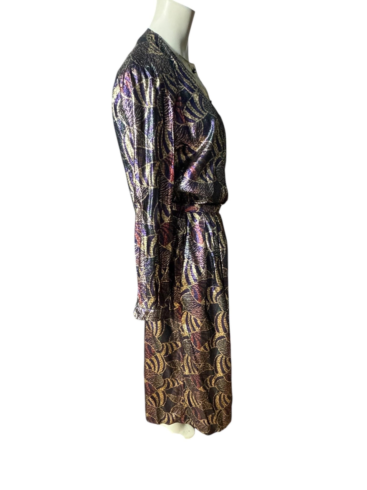 Vintage 80's metallic skirt dress set 8 Tica
