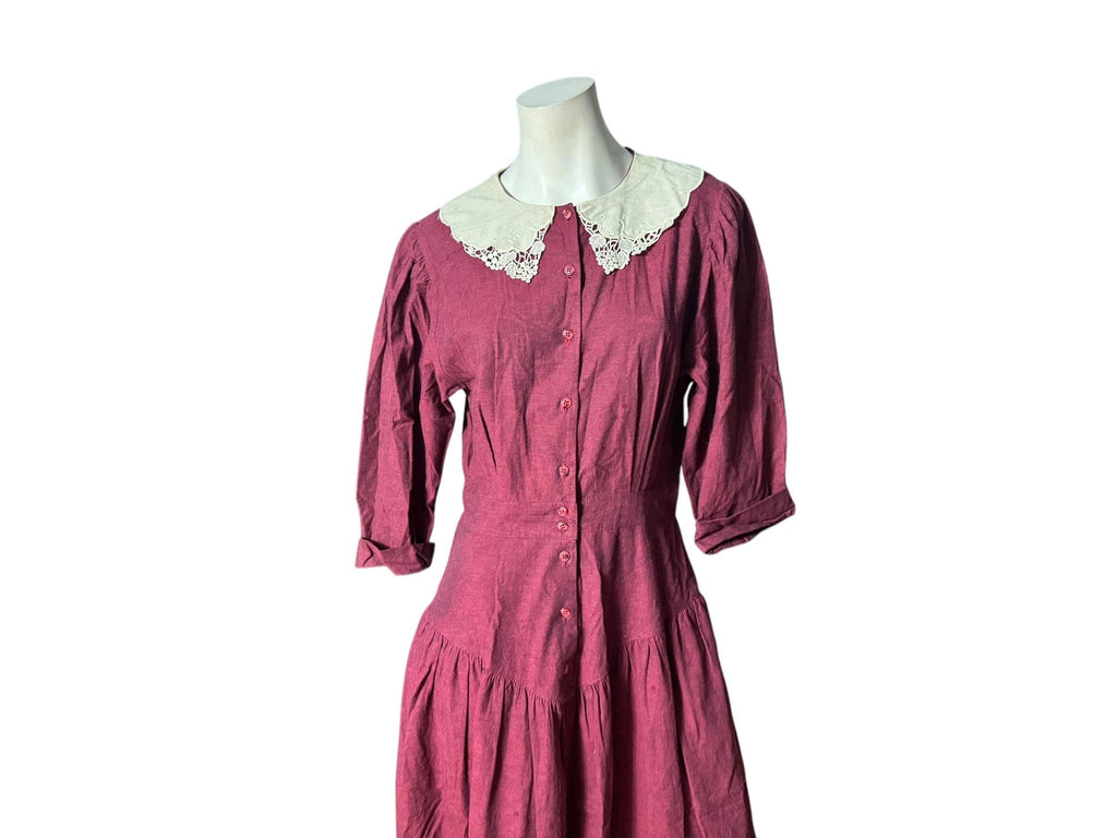 Vintage 80's maroon prairie western full circle 12 L
