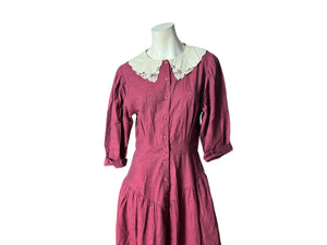 Vintage 80's maroon prairie western full circle 12 L