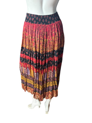 Vintage Carole Little button up skirt rayon 4
