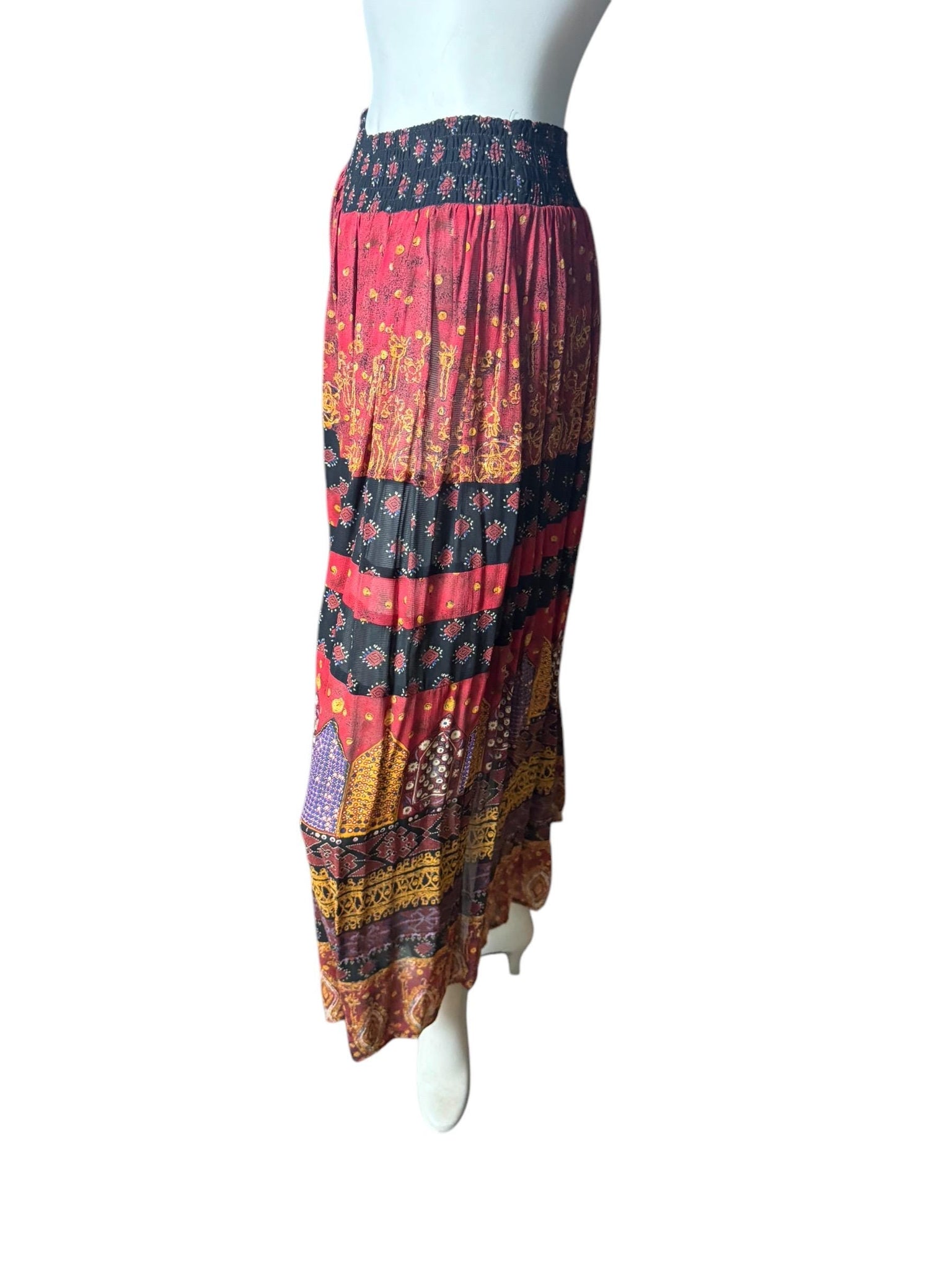 Vintage Carole Little button up skirt rayon 4