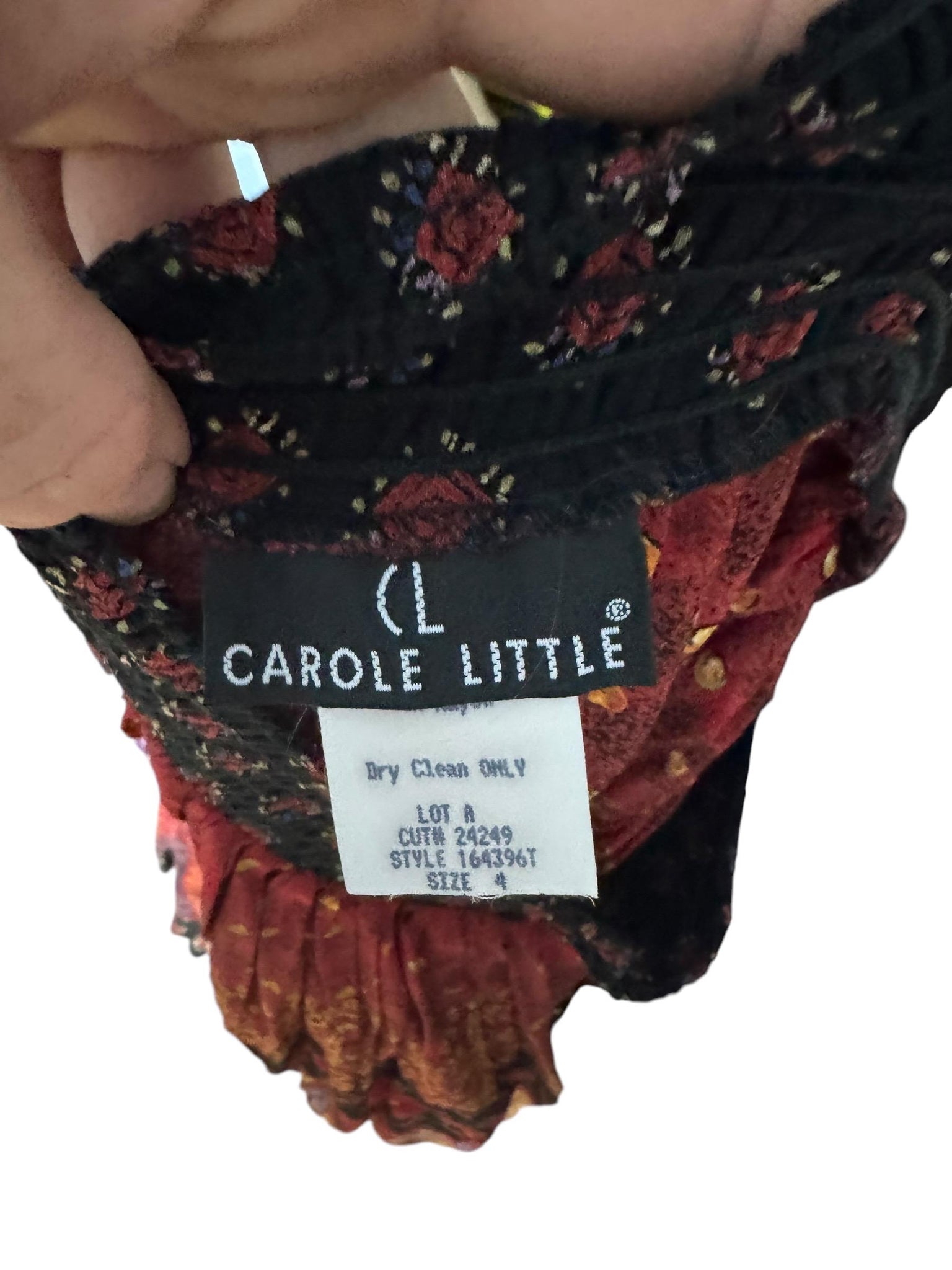 Vintage Carole Little button up skirt rayon 4