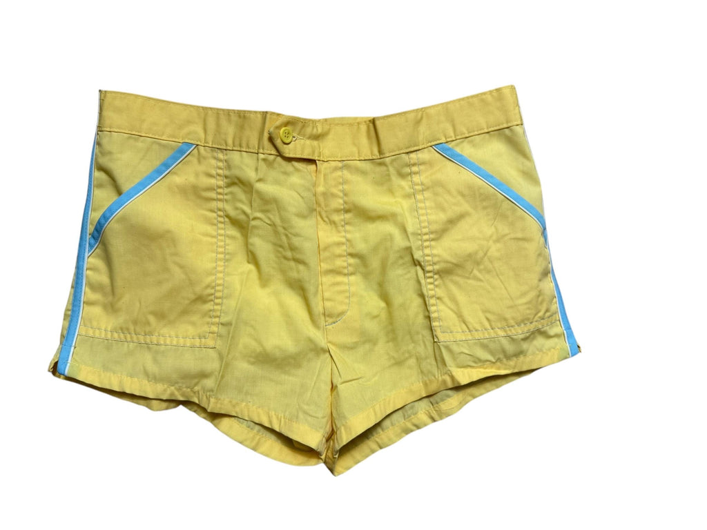 Vintage men’s 70’s yellow swim shorts L 36