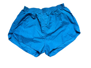 Vintage blue 80's athletic nylon men’s shorts L