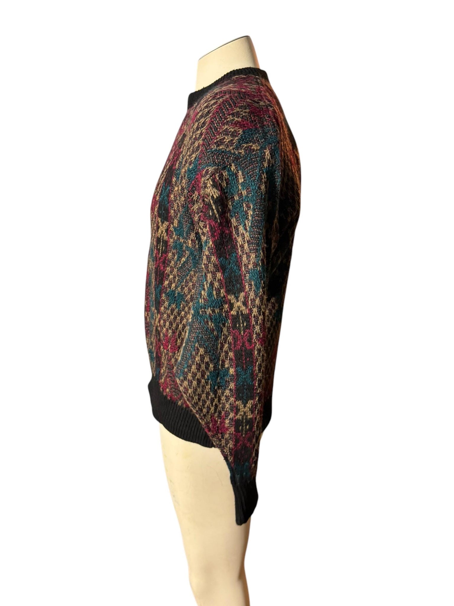 Vintage 80's men's pattern sweater M Jantzen