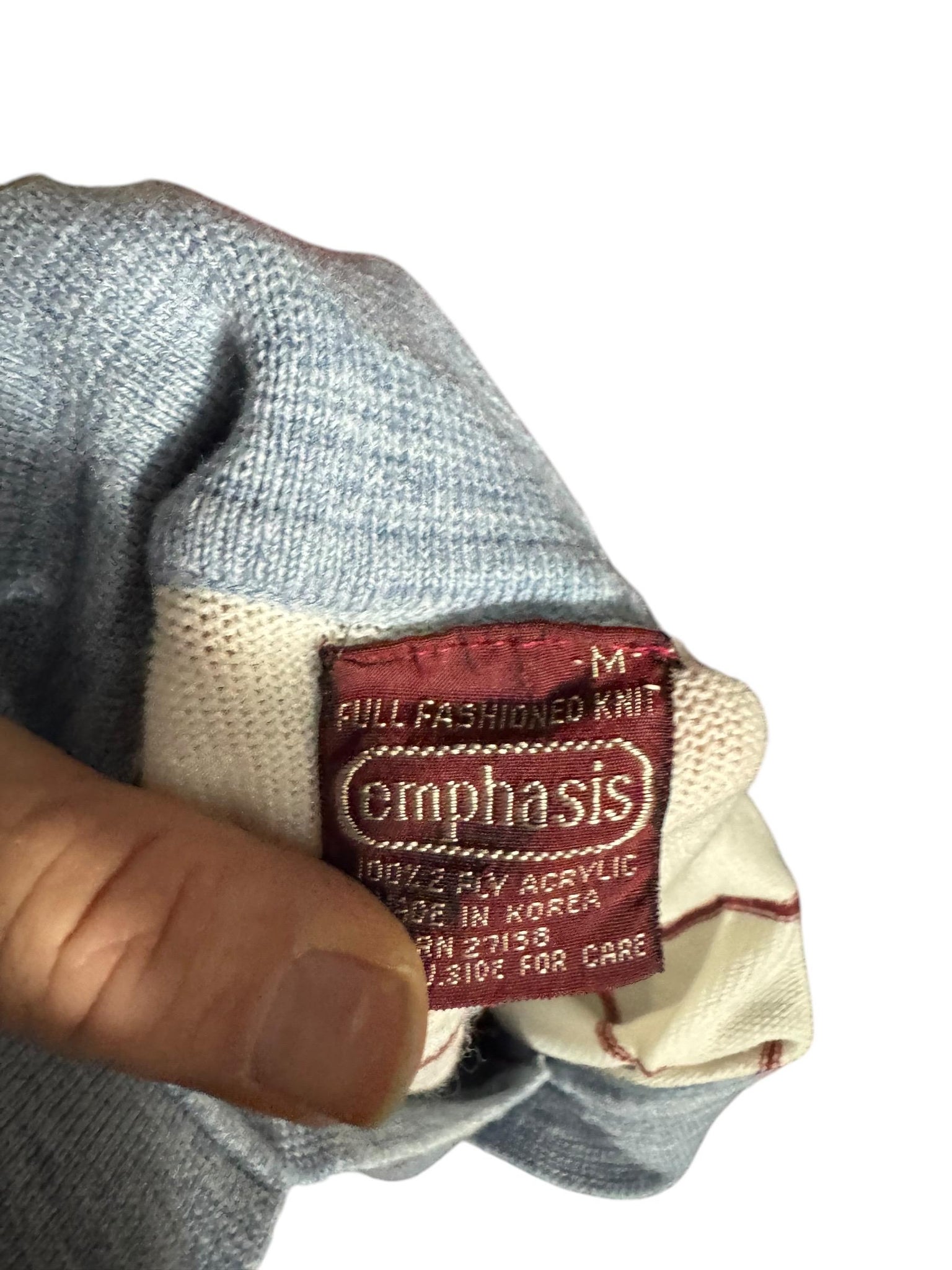 Vintage 70's men's collared striped sweater M Emphasis