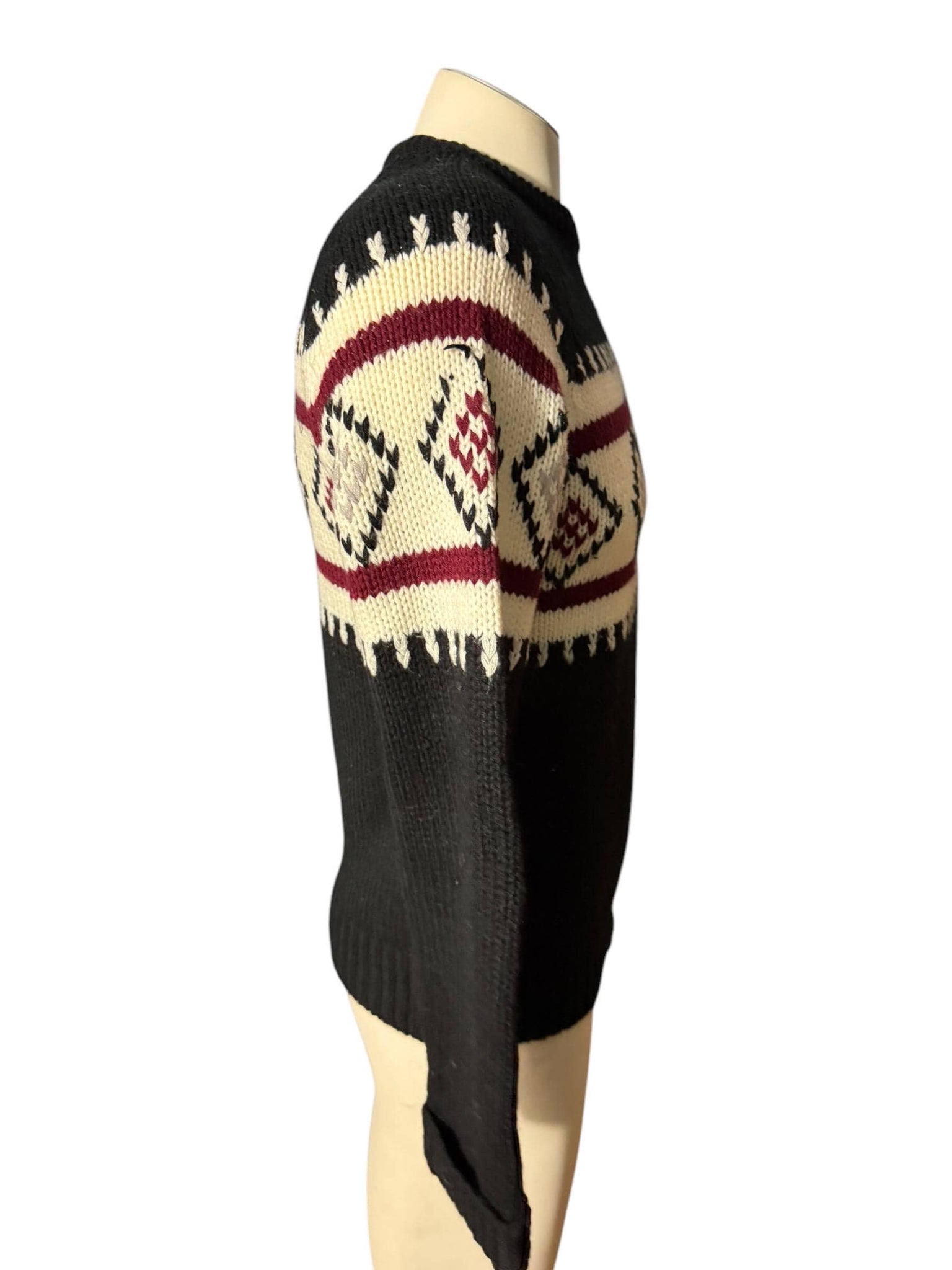 Vintage 80's men's black triangle sweater M YT Sports