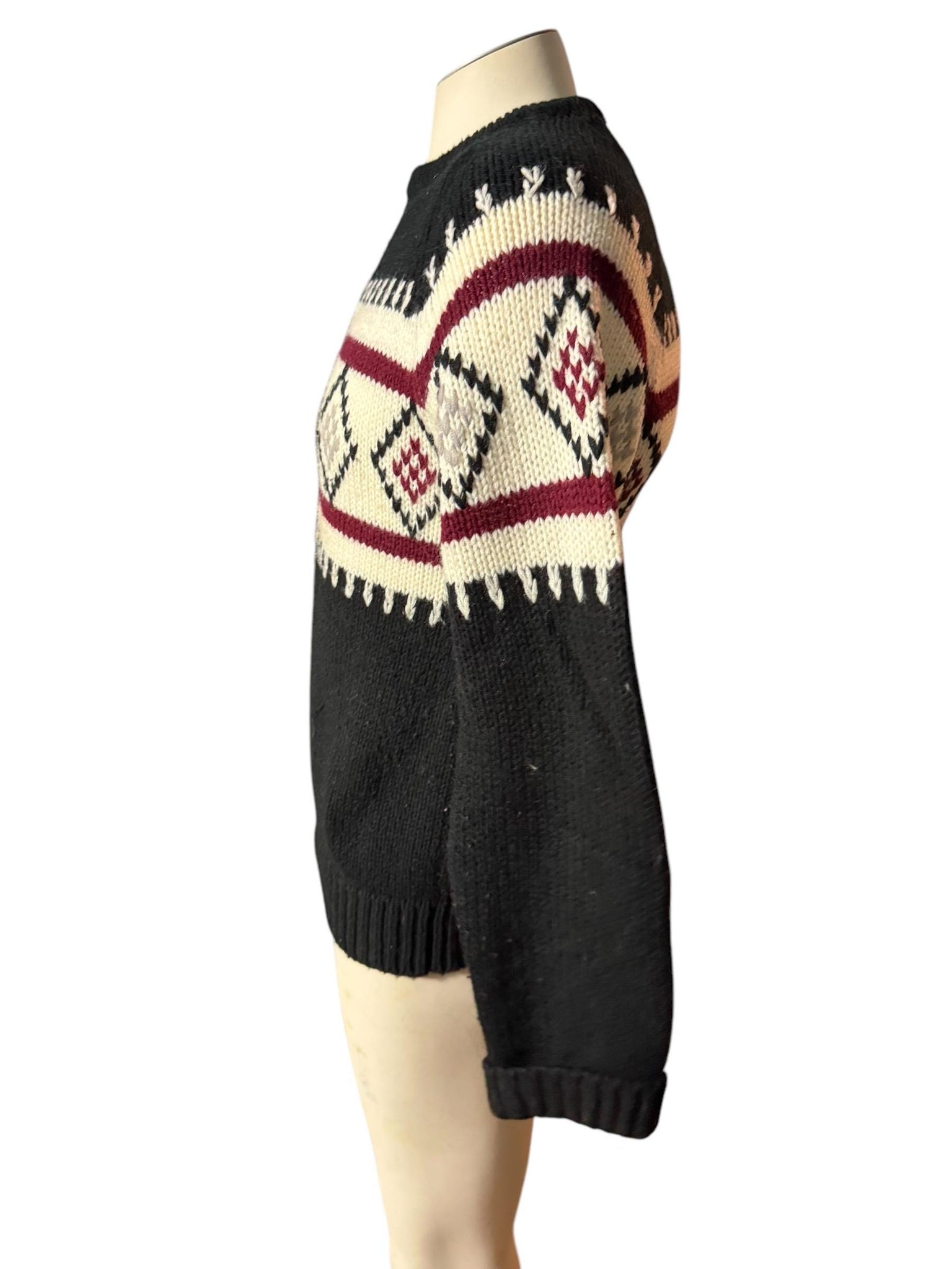 Vintage 80's men's black triangle sweater M YT Sports