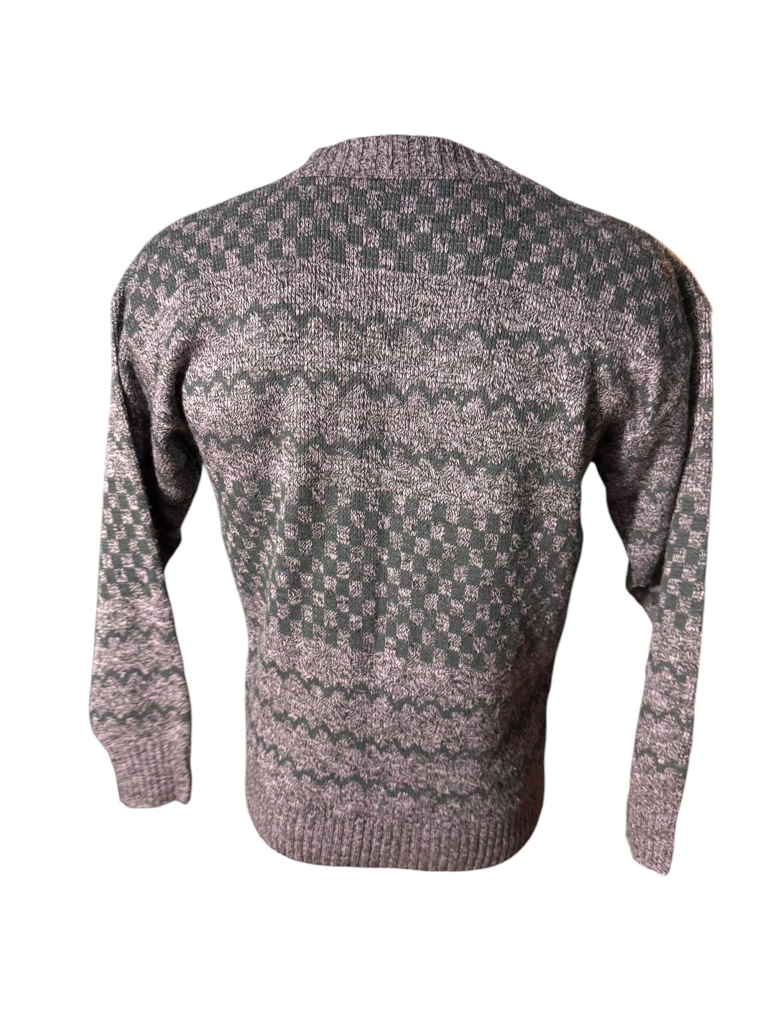 Vintage 80's men's gray & purple sweater S Le Tigre