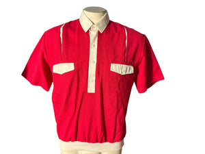 Vintage men’s 80's red dress shirt M Rubenstein Bros.