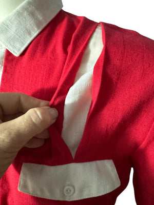 Vintage men’s 80's red dress shirt M Rubenstein Bros.