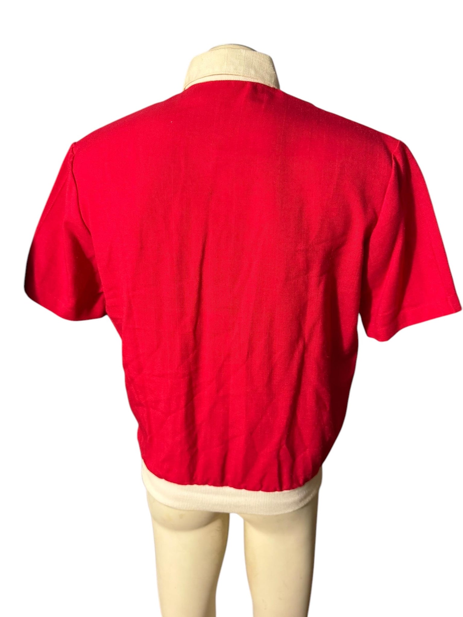 Vintage men’s 80's red dress shirt M Rubenstein Bros.