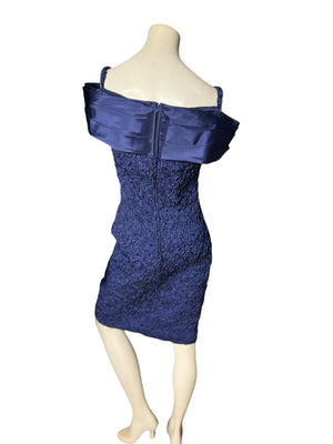Vintage 80's blue prom party dress M