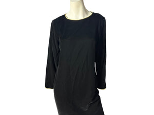 Vintage 80's black velvet dress M L Brooks Brothers
