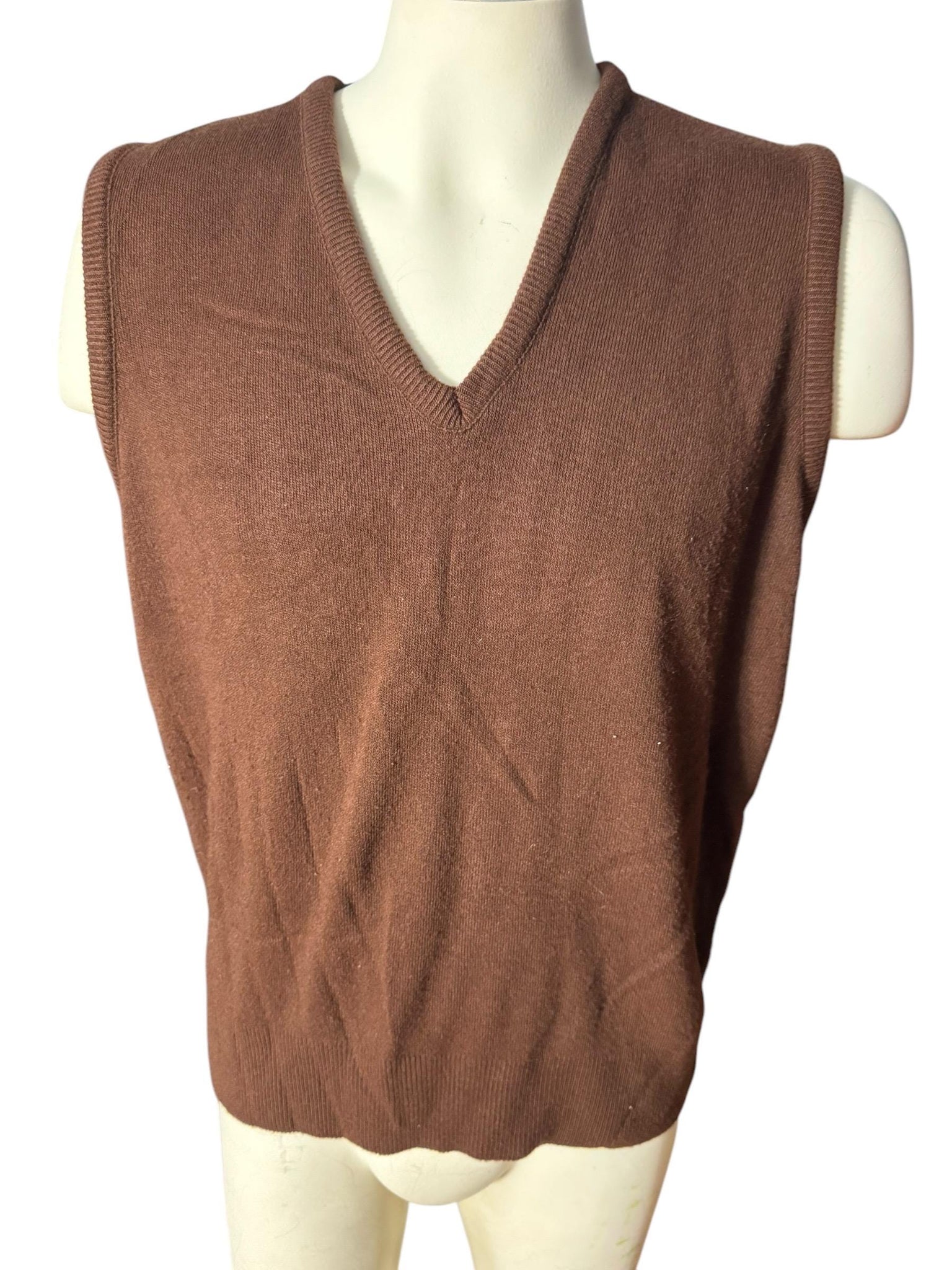 Vintage men’s brown sweater vest XL Sears Kings Row