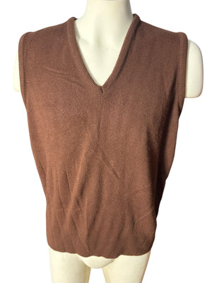 Vintage men’s brown sweater vest XL Sears Kings Row