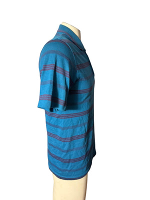 Vintage 80's turquoise men's polo shirt M Munsingwear