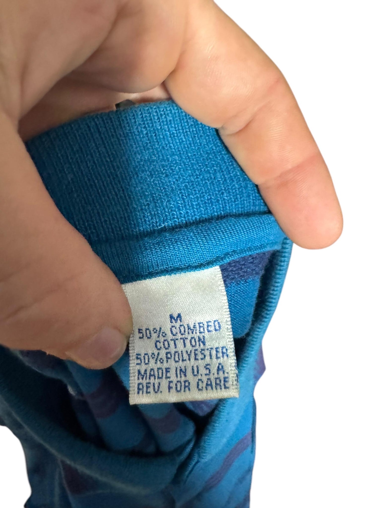 Vintage 80's turquoise men's polo shirt M Munsingwear