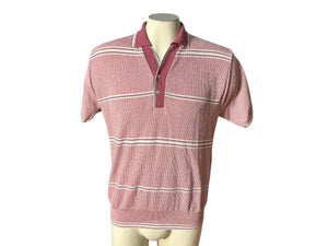Vintage 70's men's knit polo shirt M Intera