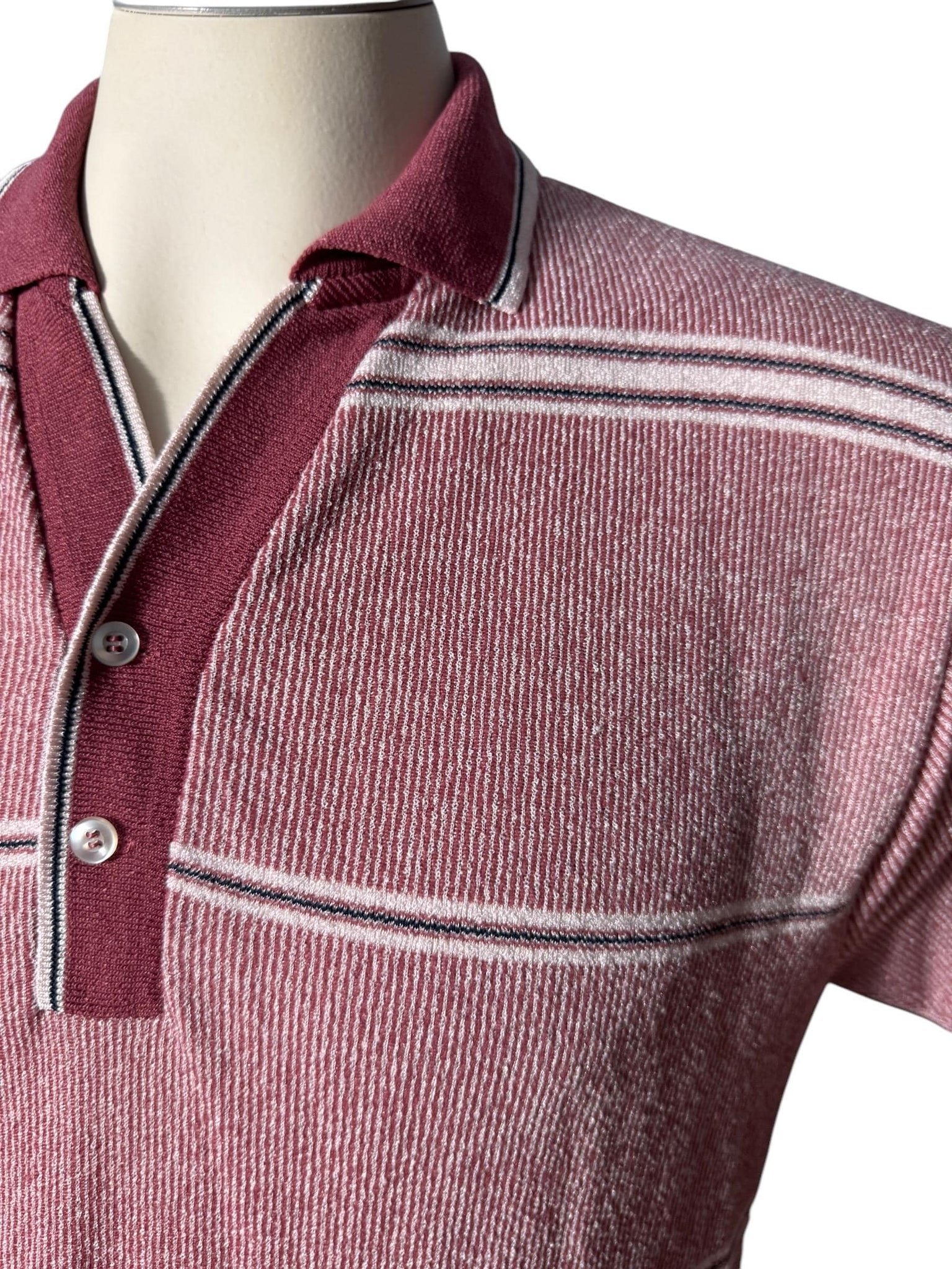 Vintage 70's men's knit polo shirt M Intera
