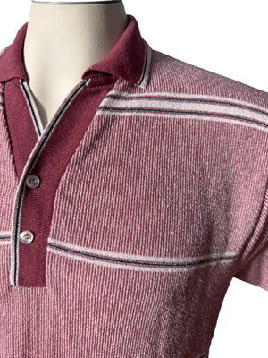 Vintage 70's men's knit polo shirt M Intera
