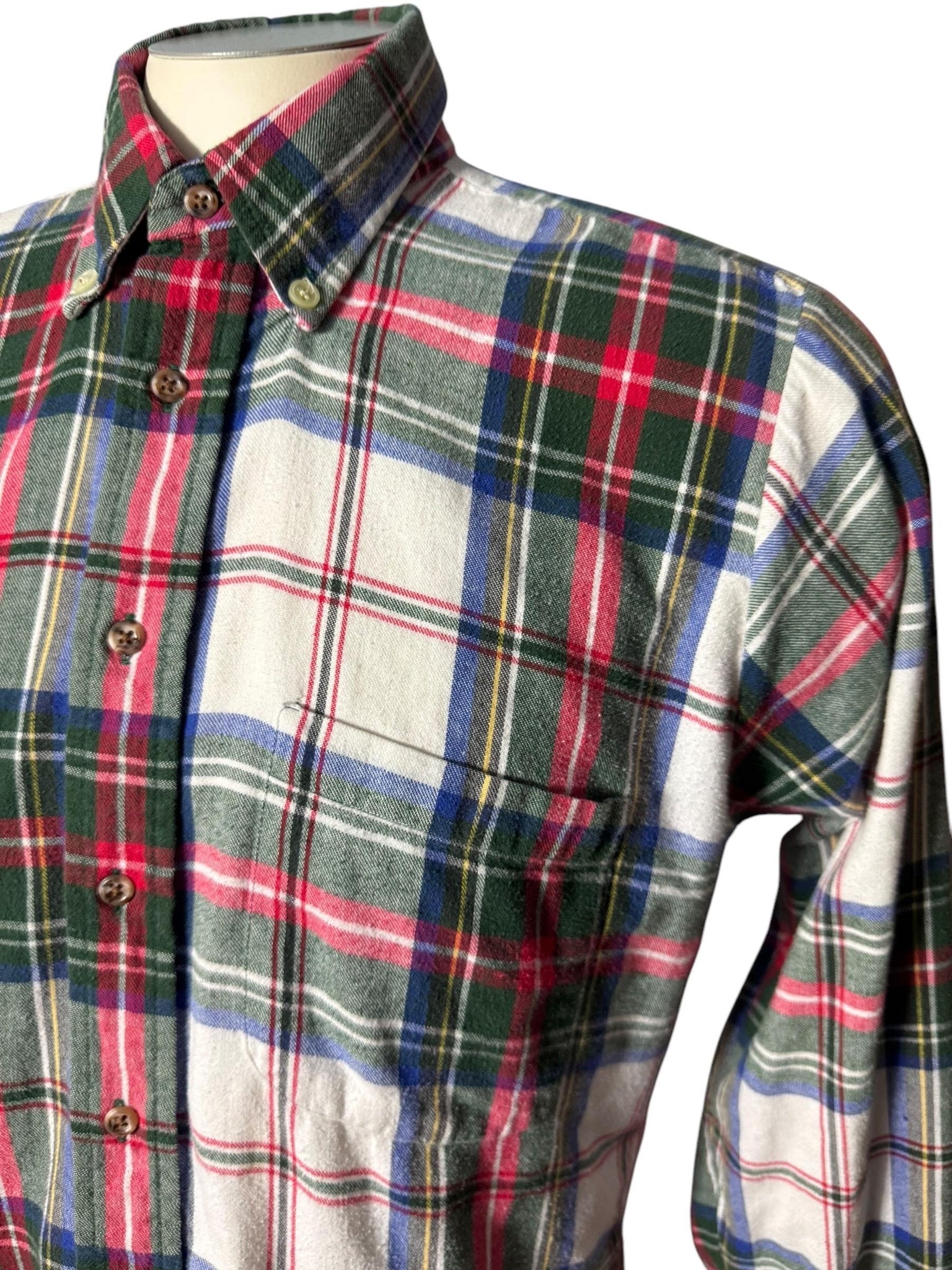 Vintage Gilhes red plaid flannel shirt M