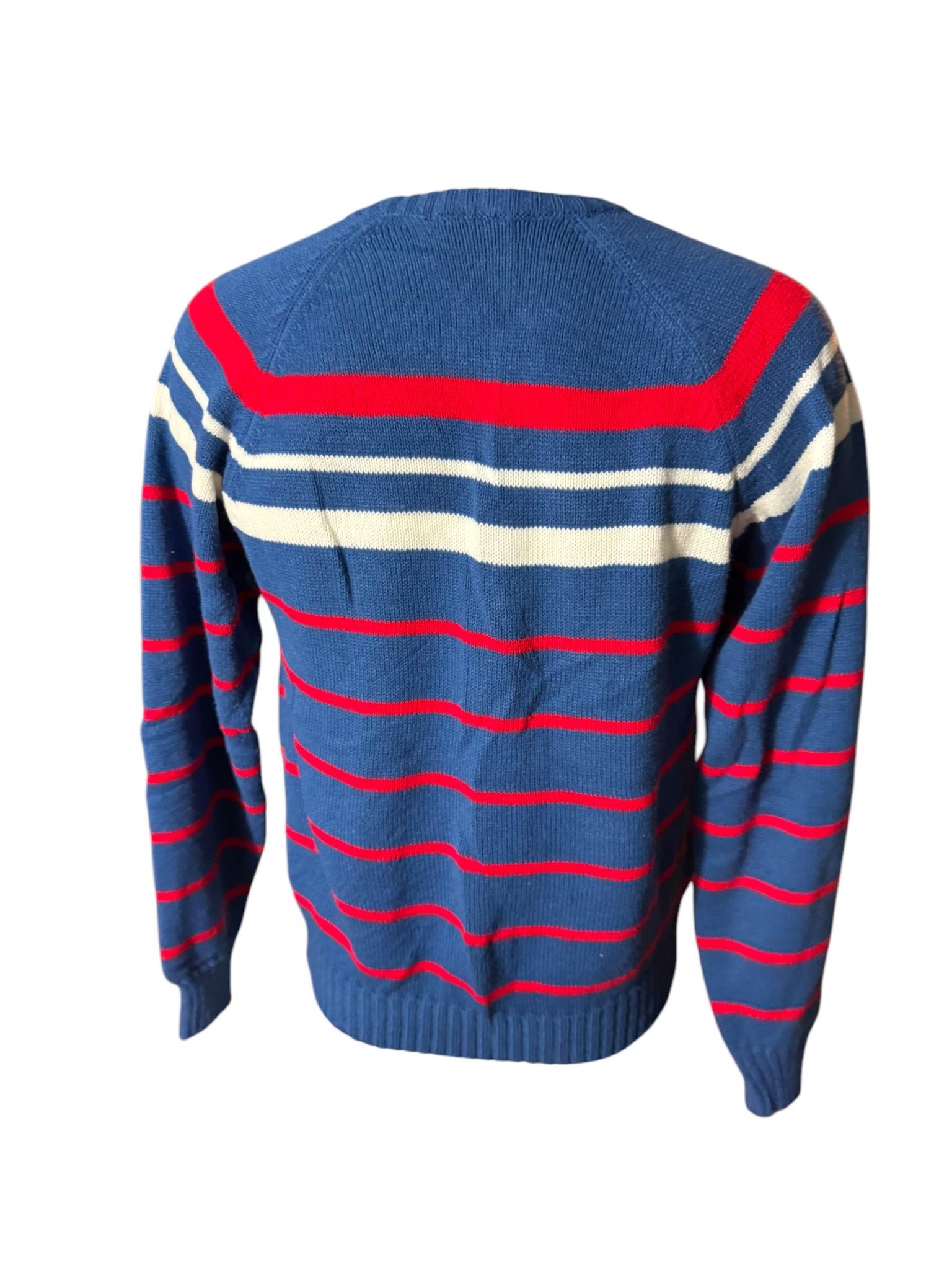 Vintage 80's men's striped sweater M Suspenders
