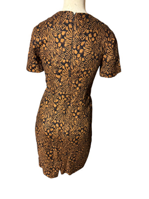 Vintage 80's black & brown fitted dress Gigi 6