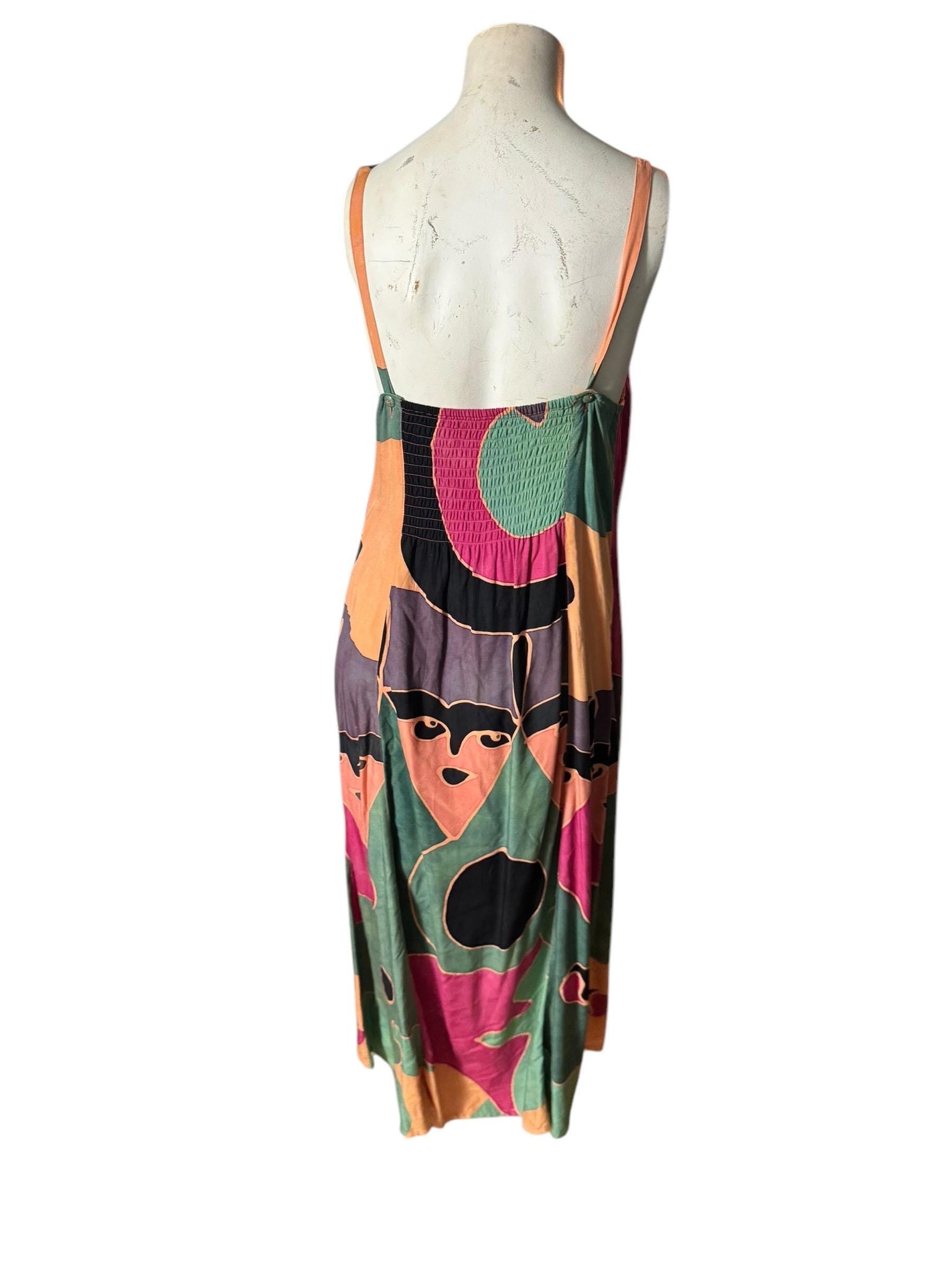 Vintage 80's sun dress M L Tropical Tantrum