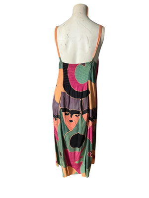 Vintage 80's sun dress M L Tropical Tantrum