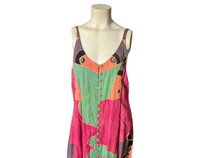 Vintage 80's sun dress M L Tropical Tantrum