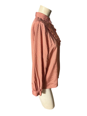 Vintage 80's prairie lace blouse S M