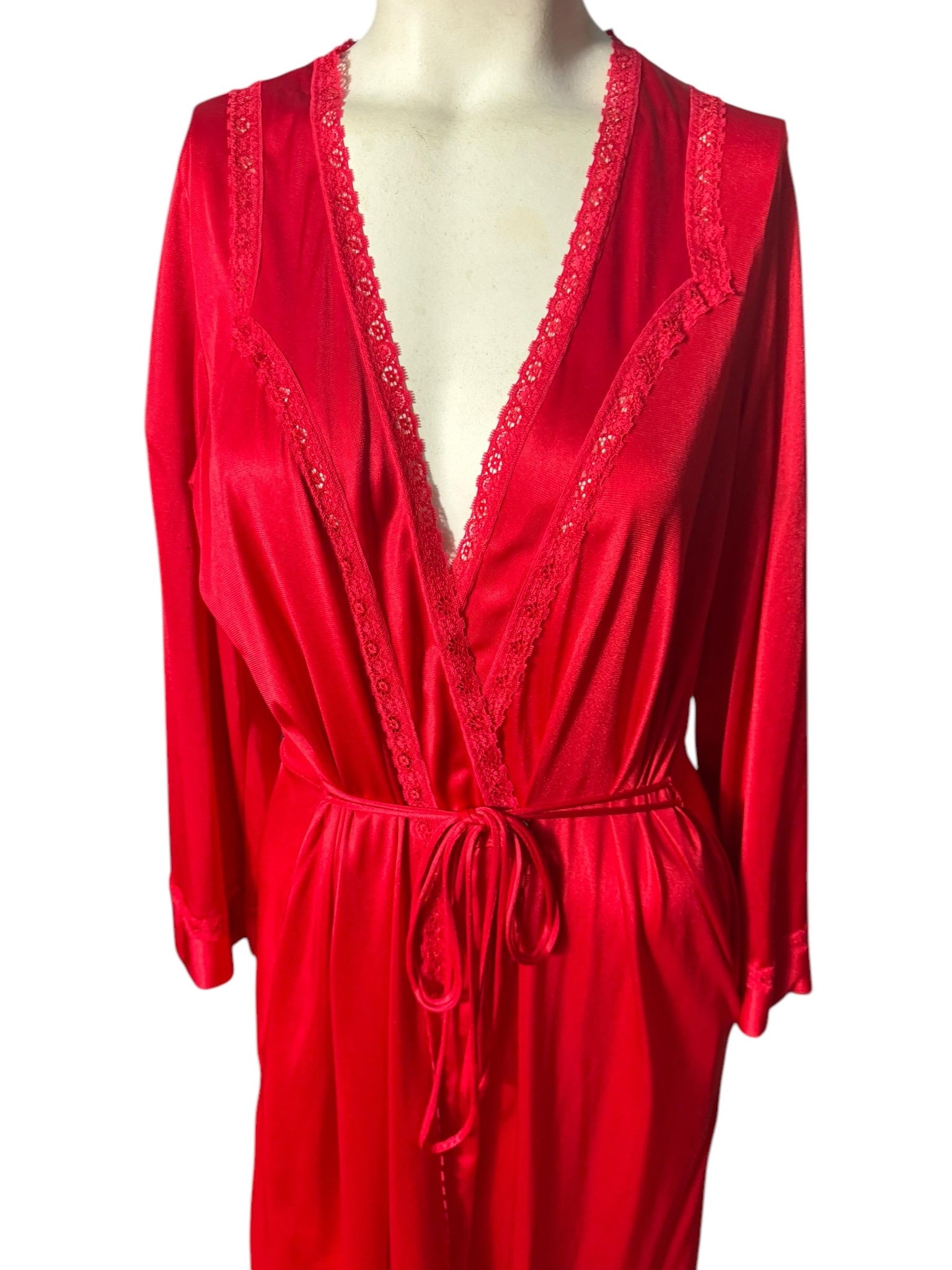 Vintage 70's red robe Dixie Belle M 36