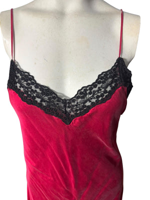 Red silk Victoria's Secret short nightgown M