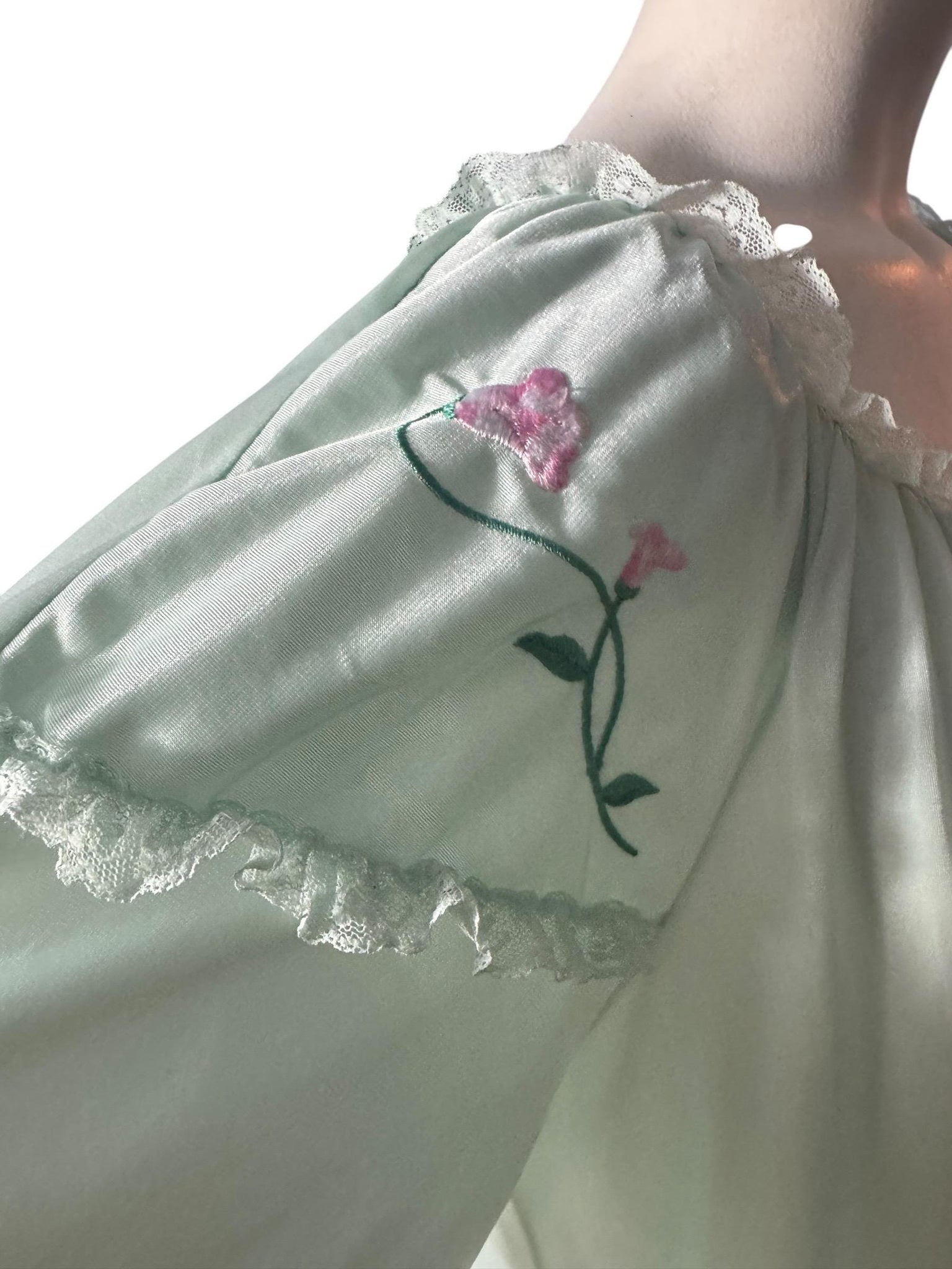 Vintage 70's 80's turquoise robe L